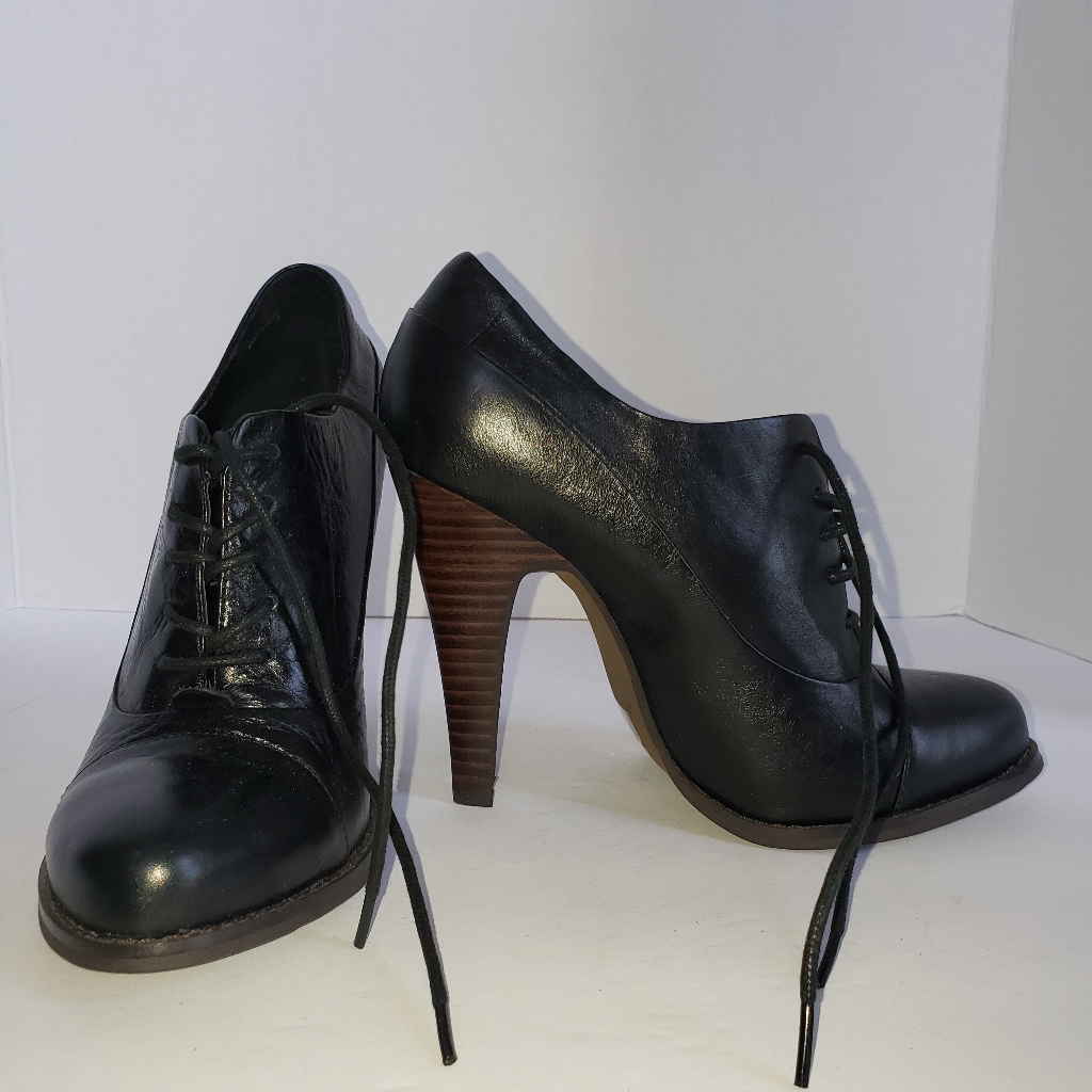 Aldo Black Lace Up Heels